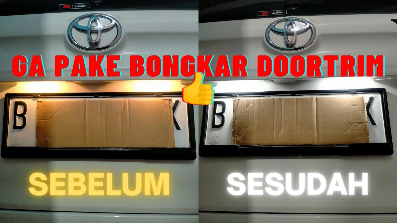 Cara ganti lampu plat nomor All New Avanza / Xenia