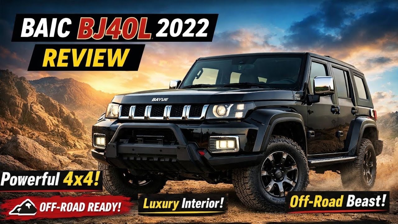 BAIC BJ40L 2022 Black Review | Powerful 4x4 SUV 🔥 Luxury Interior & Off-Road Beast