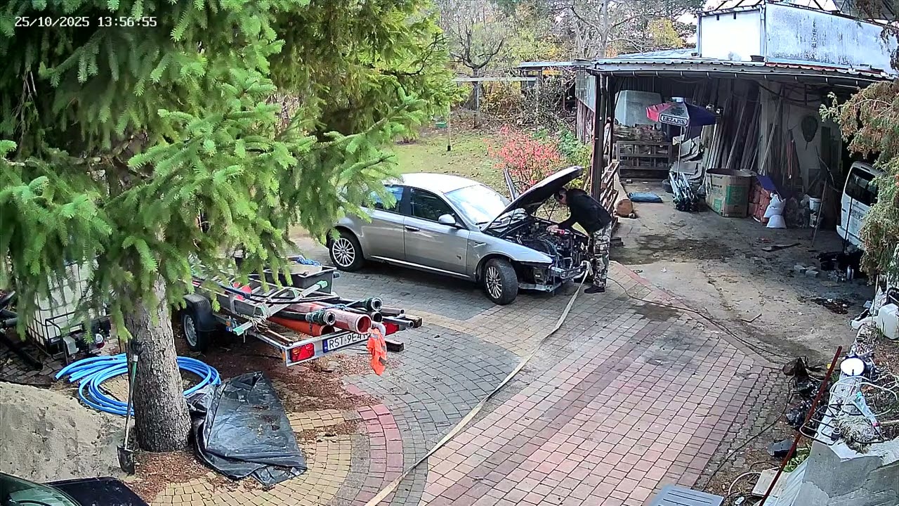 Odpalanie mojej nowej Alfy na plaku po raz pierwszy po wymianie silnika