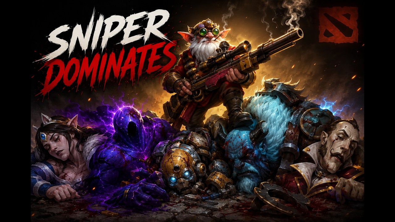 Dota2 Rampage Sniper 7.41d Gaming with a bunch of politicians.