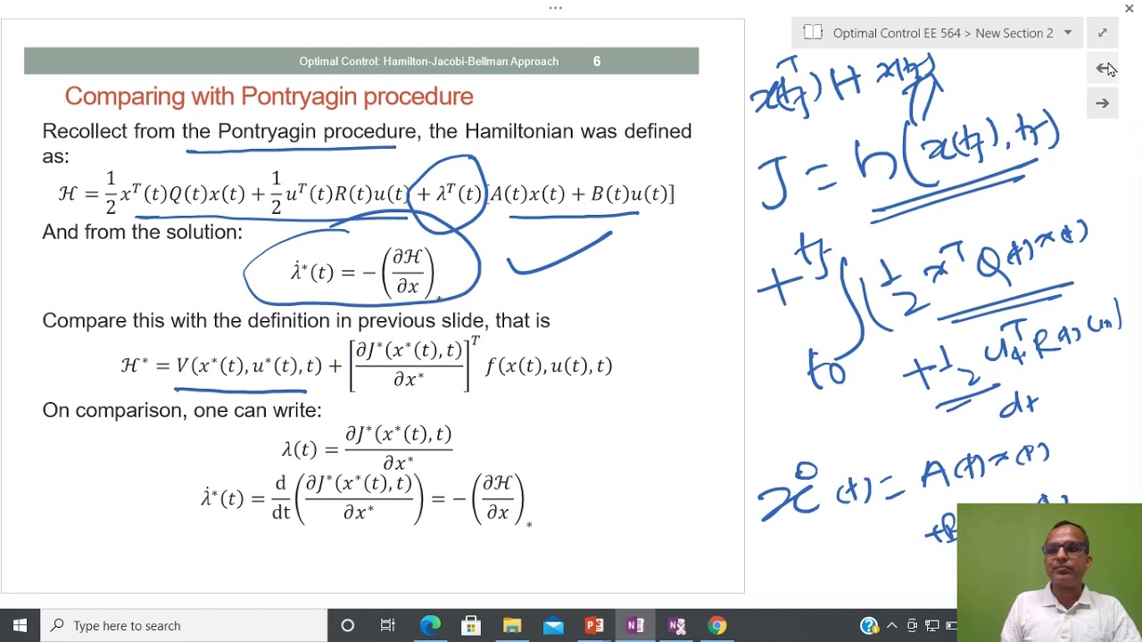 EE 564: Lecture 26 (Optimal Control): The Hamilton Jacobi Bellman Approach