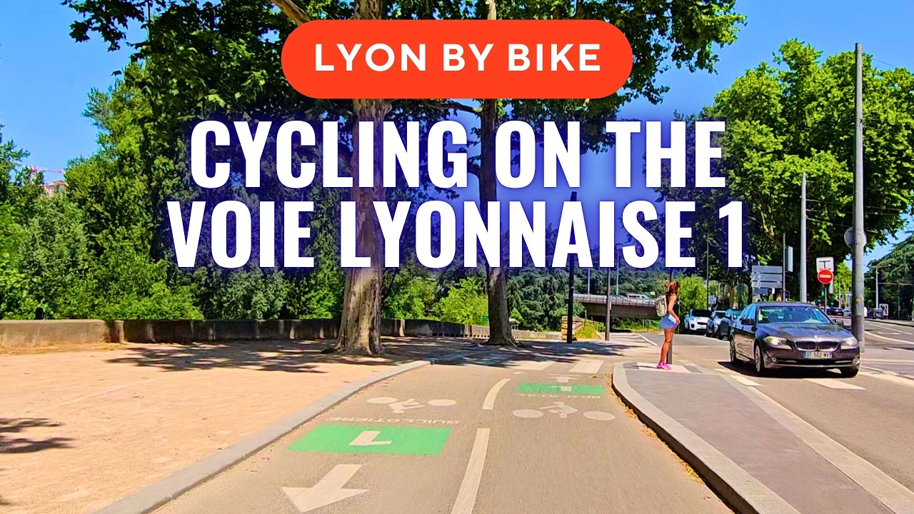 🚲 POV Bike Ride on Lyon's main bike path: Voie Lyonnaise 1 🇫🇷