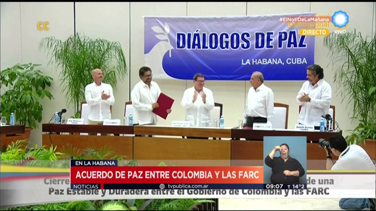 2016 08 25 Acuerdo de paz entre Colombia y las FARC