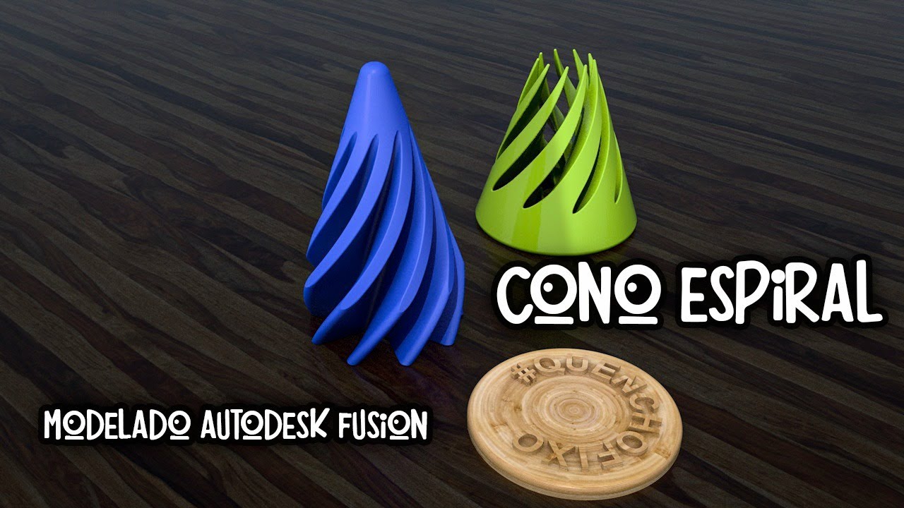 Modelado del cono imposible o cono espiral (Spiral cone fidget toy)