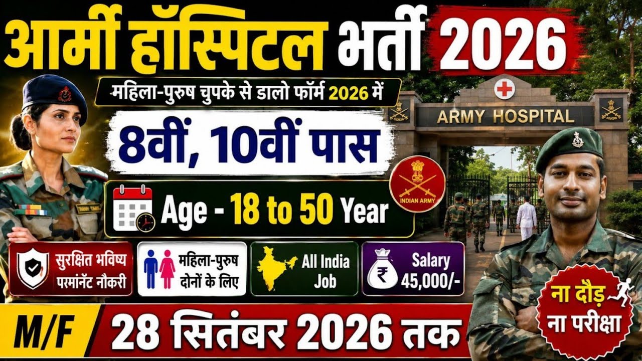 Army Hospital Recruitment 2026 | Army Hospital No Exam Recruitment 2026 | Army Hospital New Vacan...