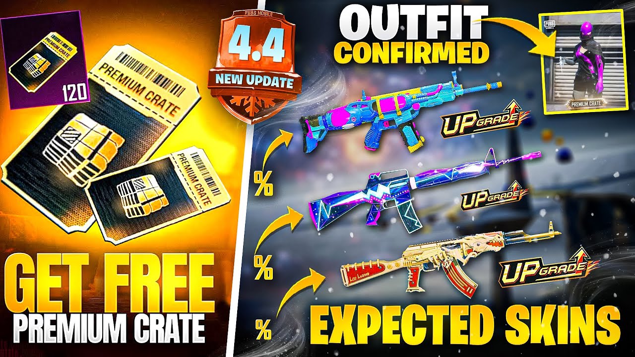 Next Premium Crate Confirmed | Expected Skins In 4.4 Update | New Changes | PUBGM 