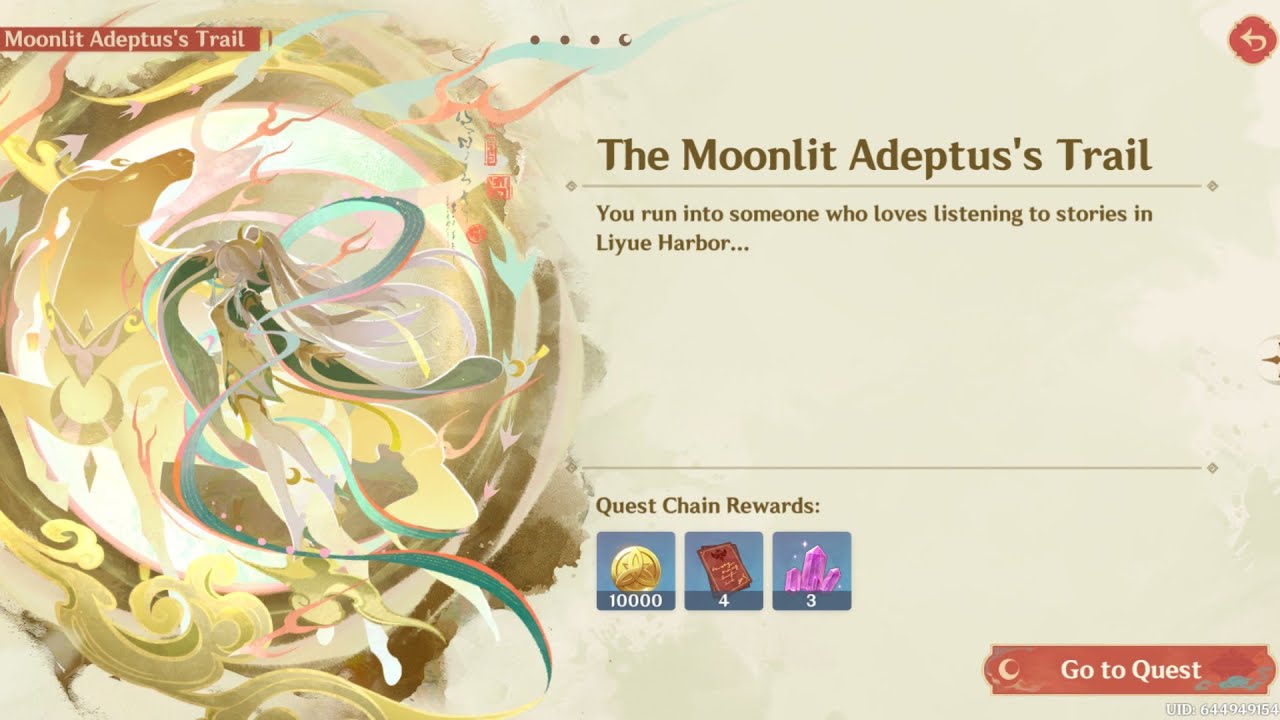 My Genshin Impact Gameplay The Moonlit Adeptus'sTrail Quest & Minigame in Full + Rewards