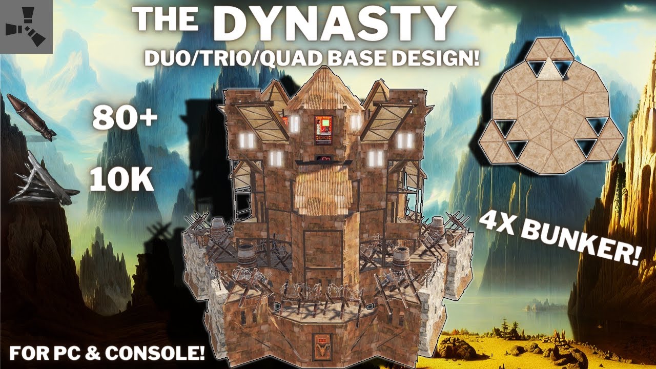 THE DYNASTY TUTORIAL&bull;DUO/TRIO/QUAD DESIGN&bull;CHEAP&bull;4XBUNKER&bull;OPEN CORE&bull;MINI CHINA WALL&bull;BASEDESIGN 2024