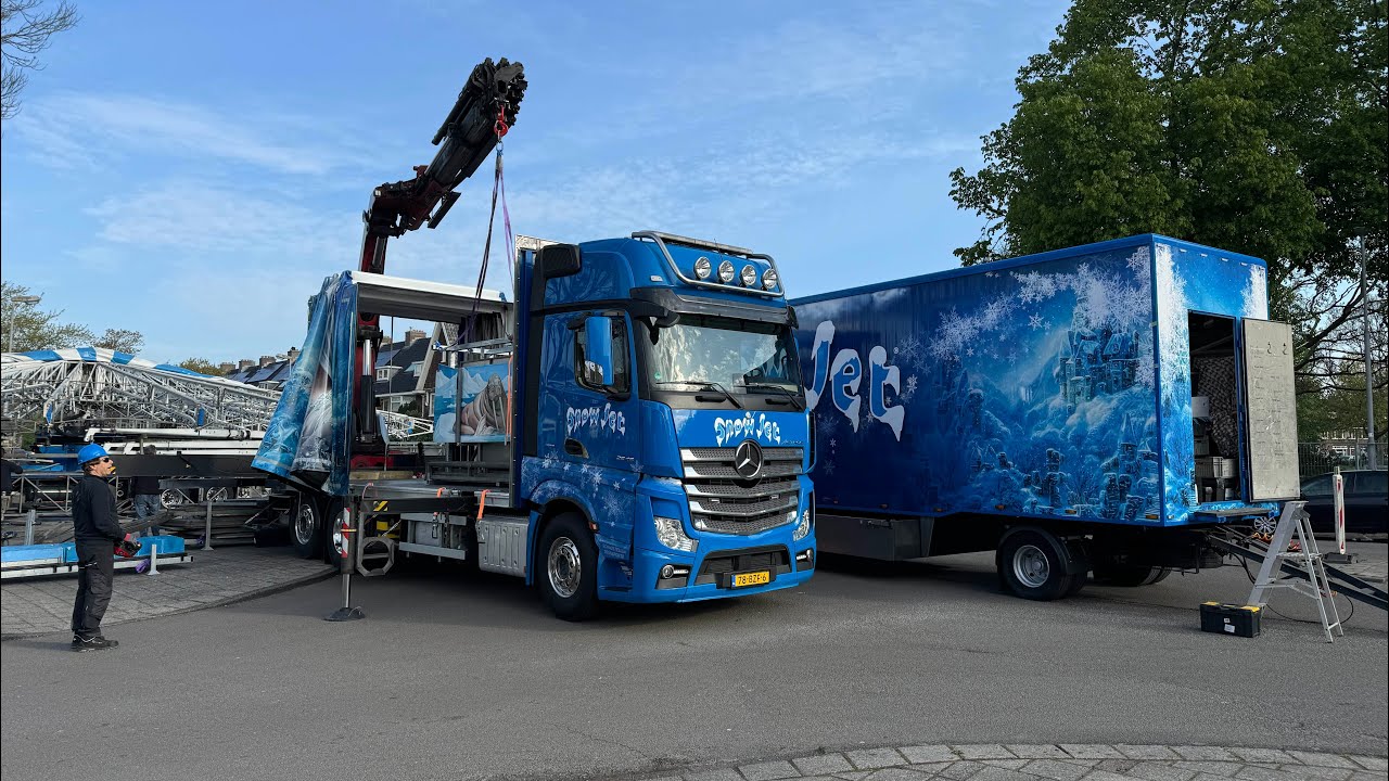 Kermis Haarlem 2025 Transport en opbouw Zaanenlaan Deel 2