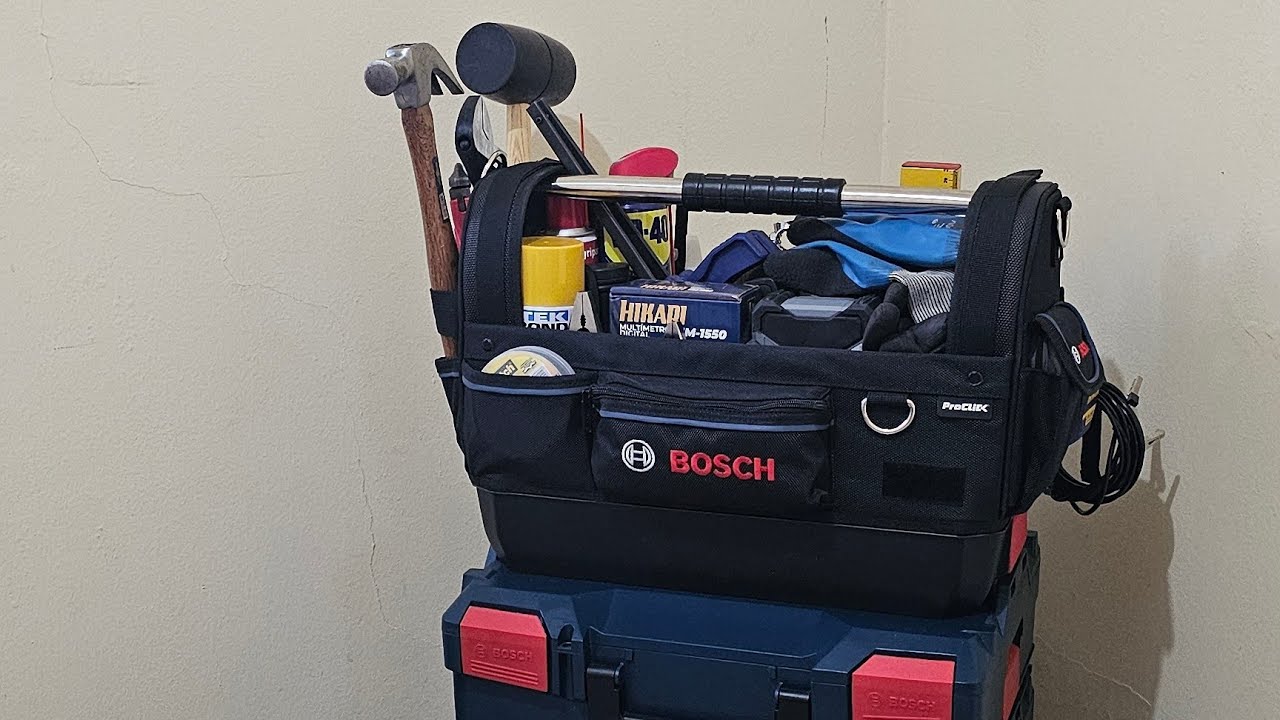 Bolsa de ferramentas Bosch GWT-20. Review completo. @Testa Tudo Tudo Tudo...