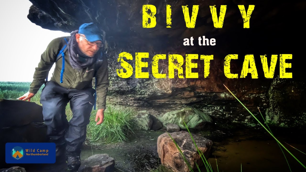 Wild camping in a bivvy at the secret cave #alpkitelan #wildcampuk #northumberland