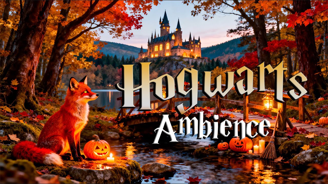 🦊 The Enchanted Fox of Hogwarts 🎃 Halloween Ambience & Cozy Wizard Music