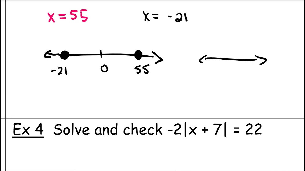 Solving Absolute Value Equations and Inequalities Ex 1-4 (2023)