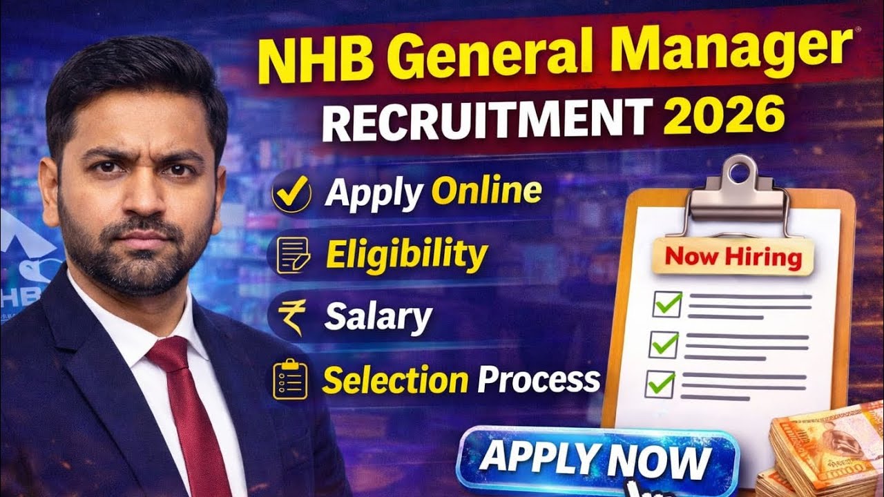 NHB General Manager Recruitment 2026 | Apply Online, Eligibility, Salary & Selection Process