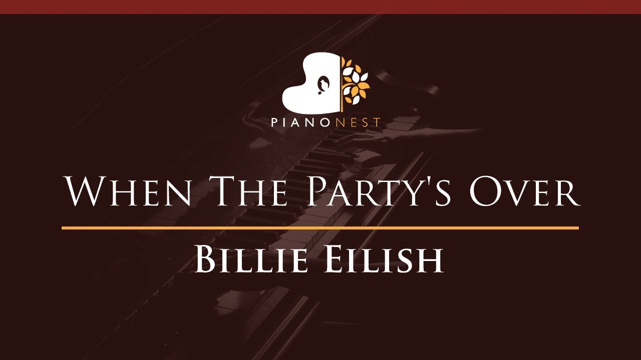 Billie Eilish - when the party's over - HIGHER Key (Piano Karaoke / Sing Along)