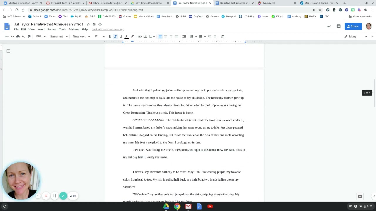 Narrative Writing: Paragraph Breaks and Indentation