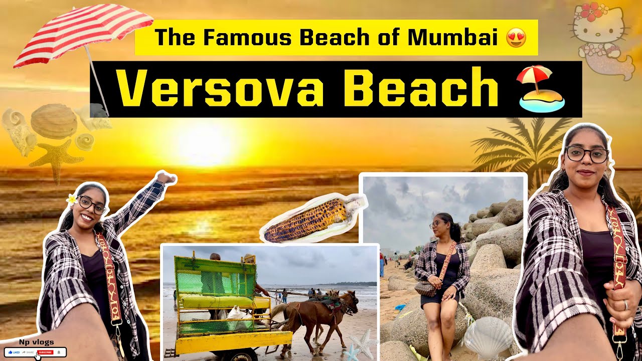 😍 The Famous Versova Beach 🏖️ of Mumbai | Neha Pandit #youtube #beach #versova #vlog #mumbai #ytfeed