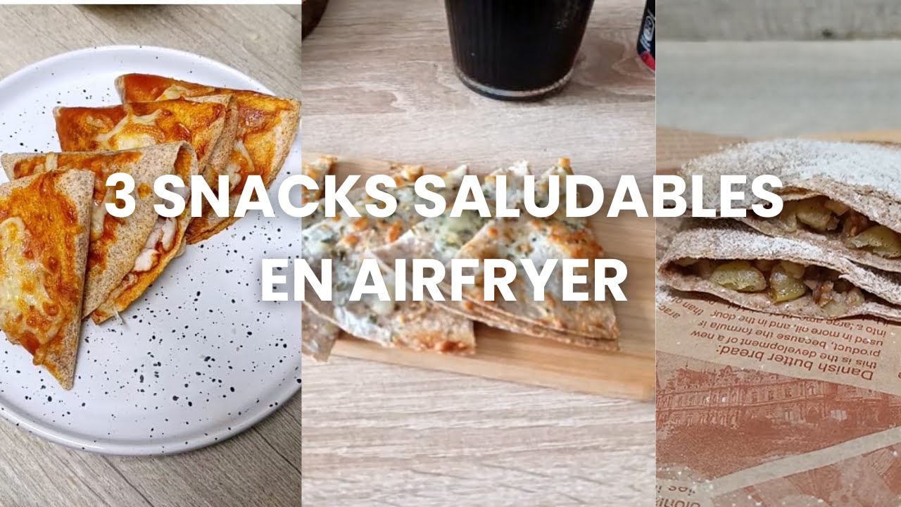3 recetas fáciles en AIRFRYER listas en 10 minutos 🍕🍎