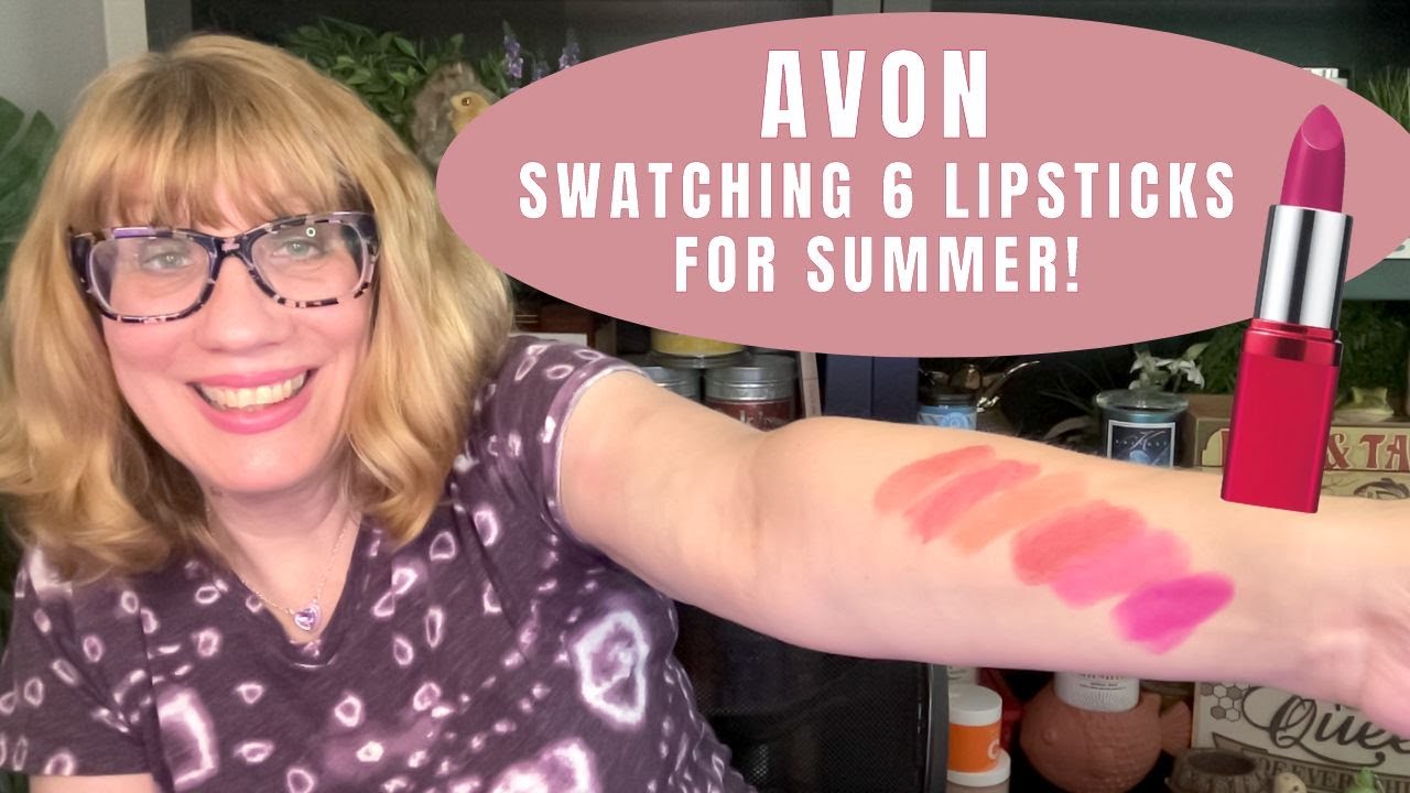 AVON Swatching 6 Lipsticks For Summer!