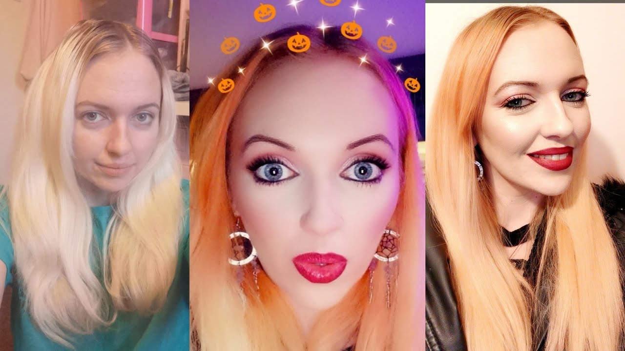 DYING MY HAIR FOR SAMHAIN | GINGER TO BLONDE OMBRE | Sammy Jayne
