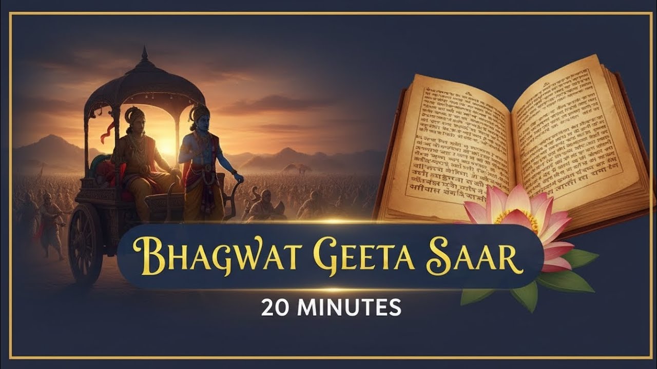 भागवत गीता सार।20 मिनट में। पार्ट 1 !! @BhajanMarg @Aniruddhacharyaji 