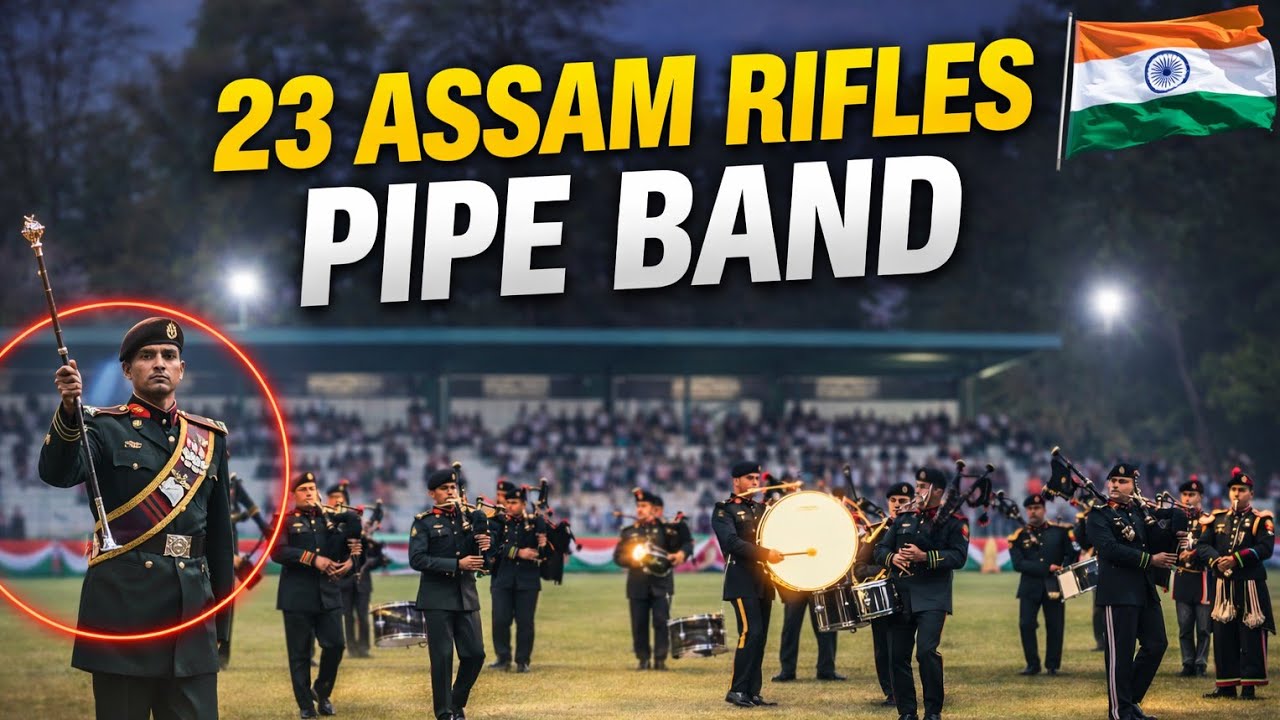 23 Assam Rifles Pipe Band Performance | Indian Army Pride 🇮🇳 | Live Parade Show