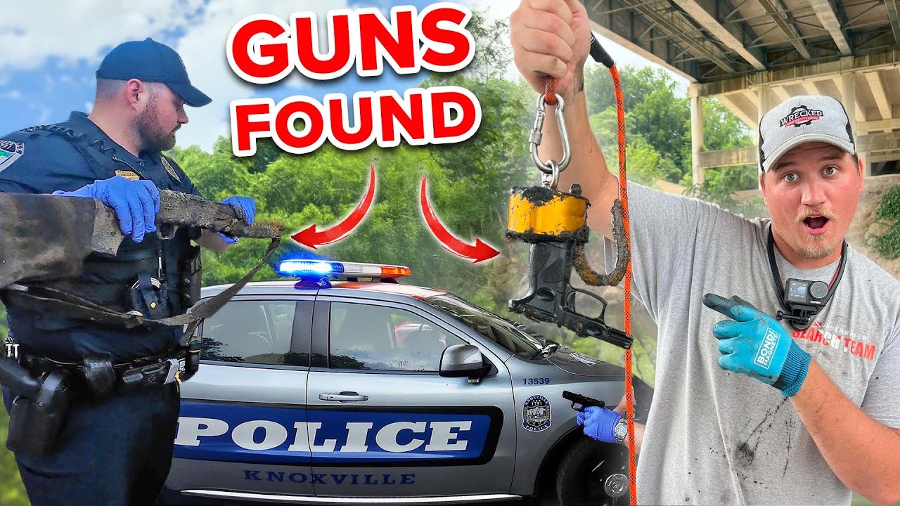 Found Guns Magnet Fishing in a Known Crime Location! (Police Called)