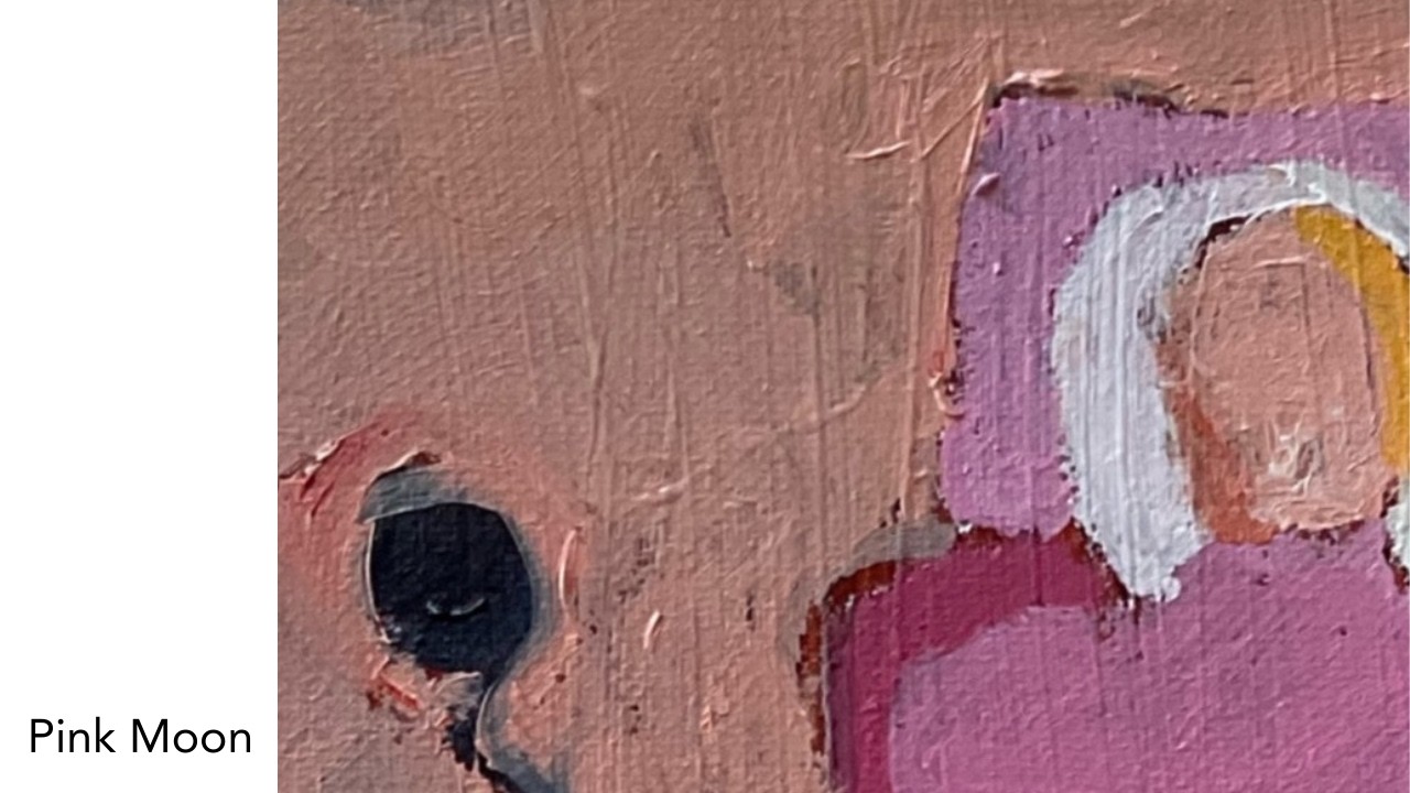 Pink Moon - Cubist Genie Series (Triptych X, Panel III)