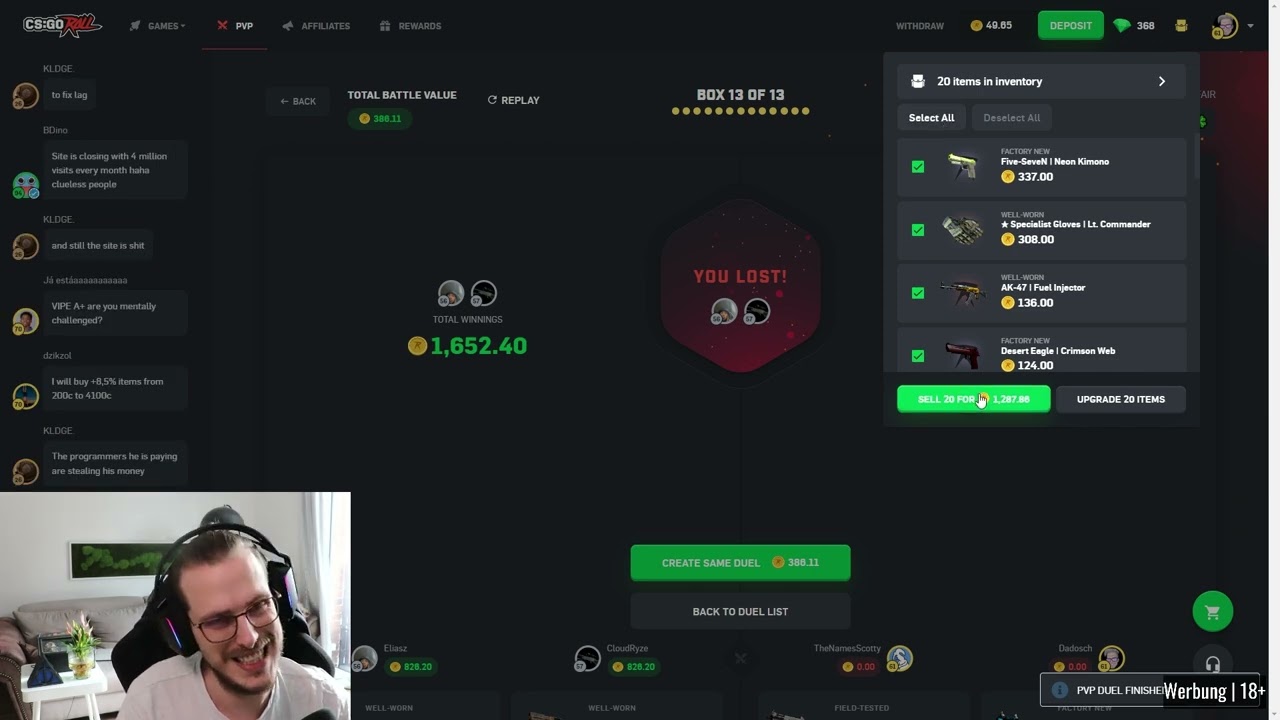 TRAUM KNIFE 💰 CSGORoll [18+]