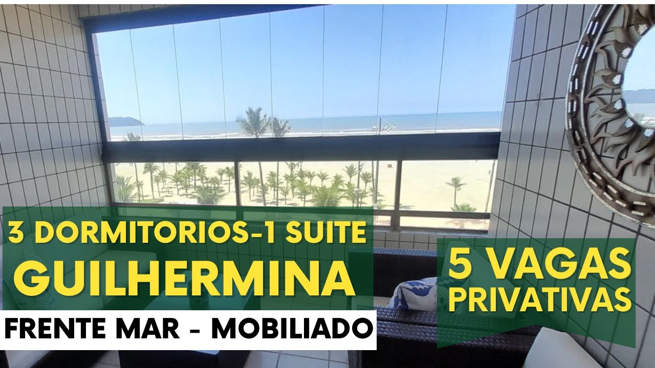 Apartamento Frente para o Mar | Guilhermina | 3 dormitórios 2 suites 5 vagas | Oportunidade Única!