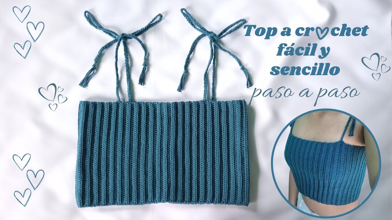 Como hacer un TOP A CROCHET super fácil y sencillo? 💙
