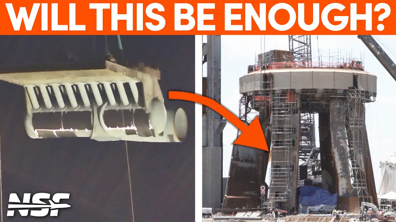 Massive Plumbing Installed for the OLM Deluge Plate | SpaceX Boca Chica