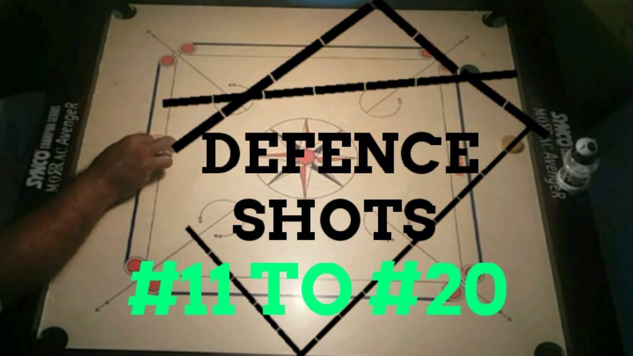 DEFENCE CARROM SHOTS USEFUL AND EASY #11 TO #20