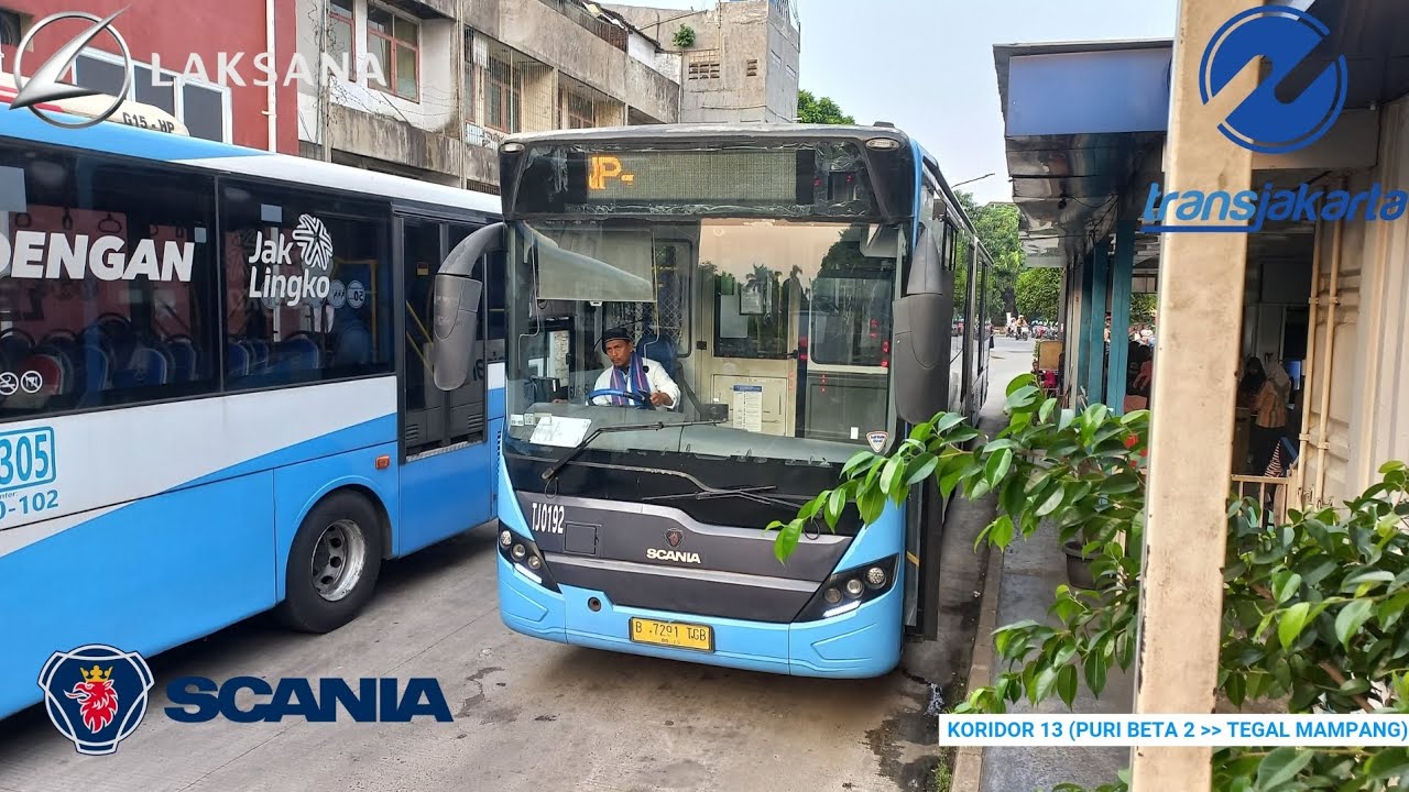 🔵[TRIP] TransJakarta Scania K320iA CNG Laksana Cityline 2 (TJ-192) (PURI BETA 2 - TEGAL MAMPANG)