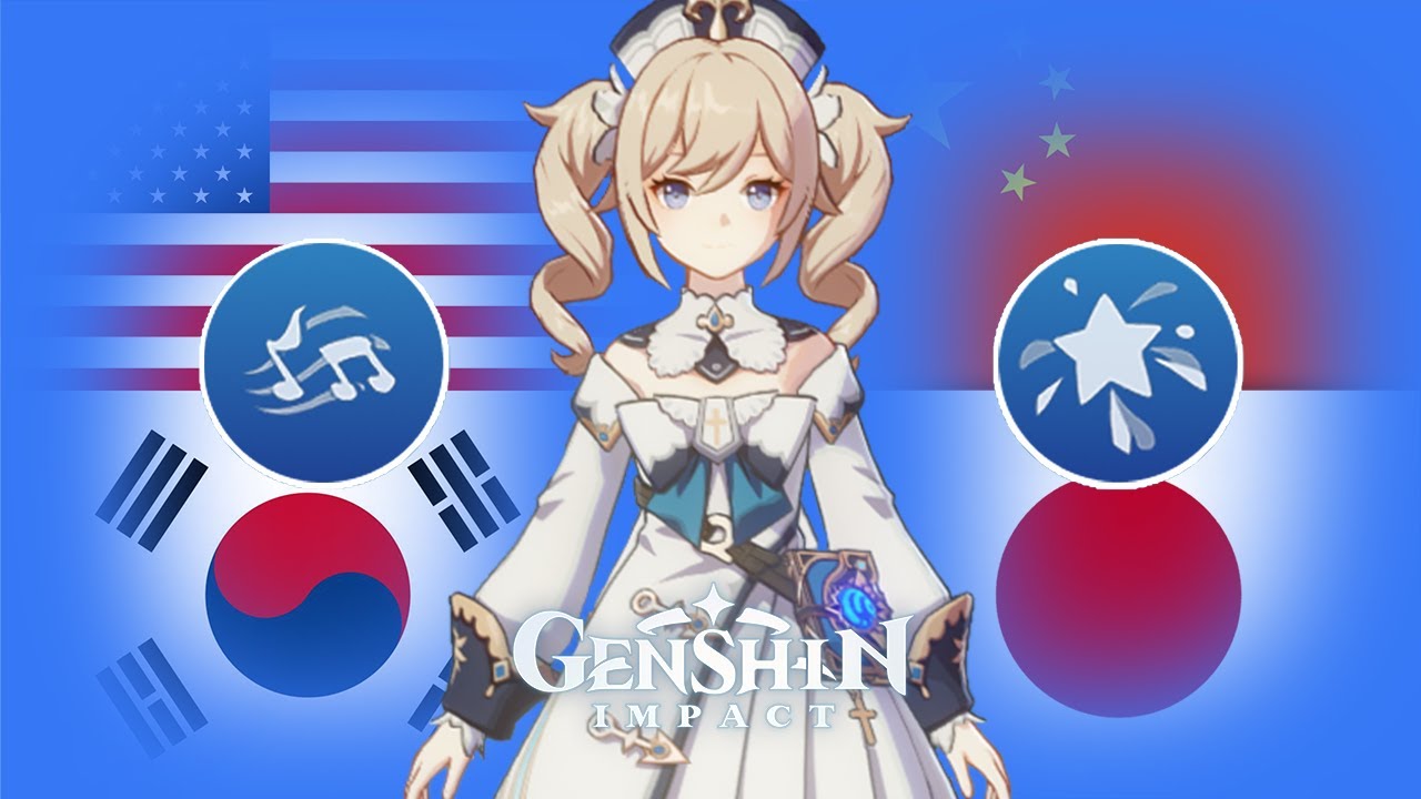Barbara Voice in 4 Different Languages (Skills & Attack) | Genshin Impact Barbara