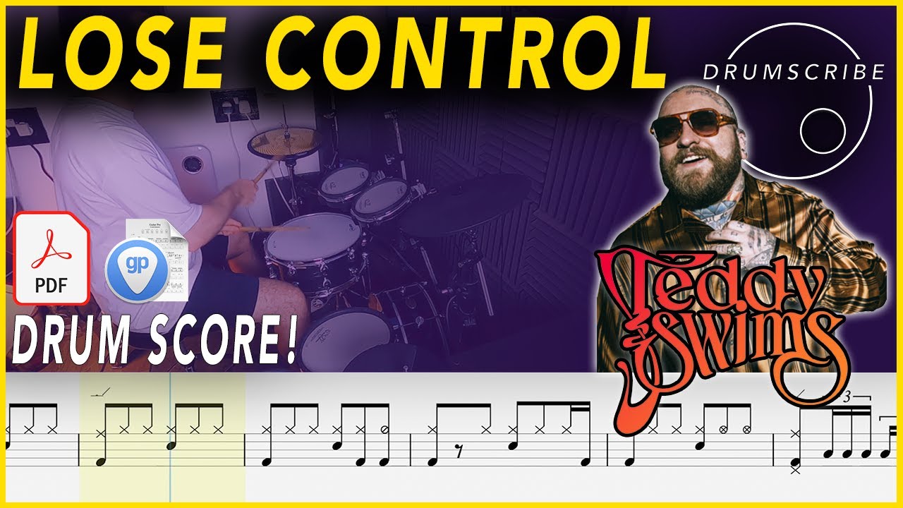 Lose Control - Teddy Swims | DRUM SCORE Sheet Music | #312 DRUMSCRIBE