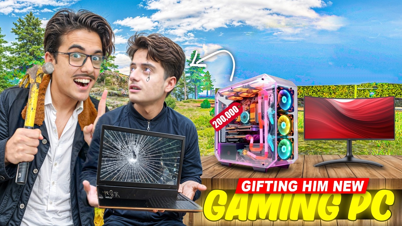 I Gifted My Bro a Gaming PC to Play Free Fire | My New Setup Tour