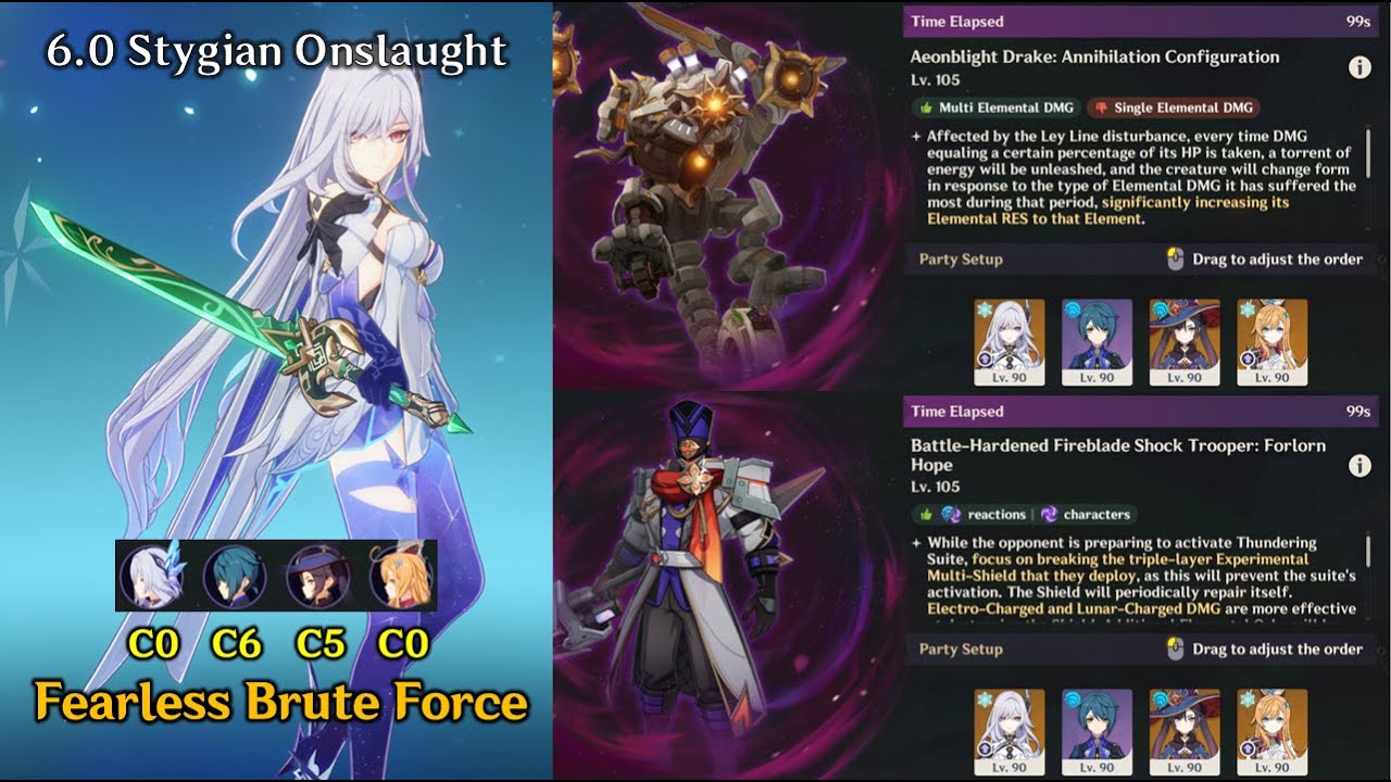 C0 Skirk | Drake & Fatui Fearless | Luna I/6.0 Stygian Onslaught