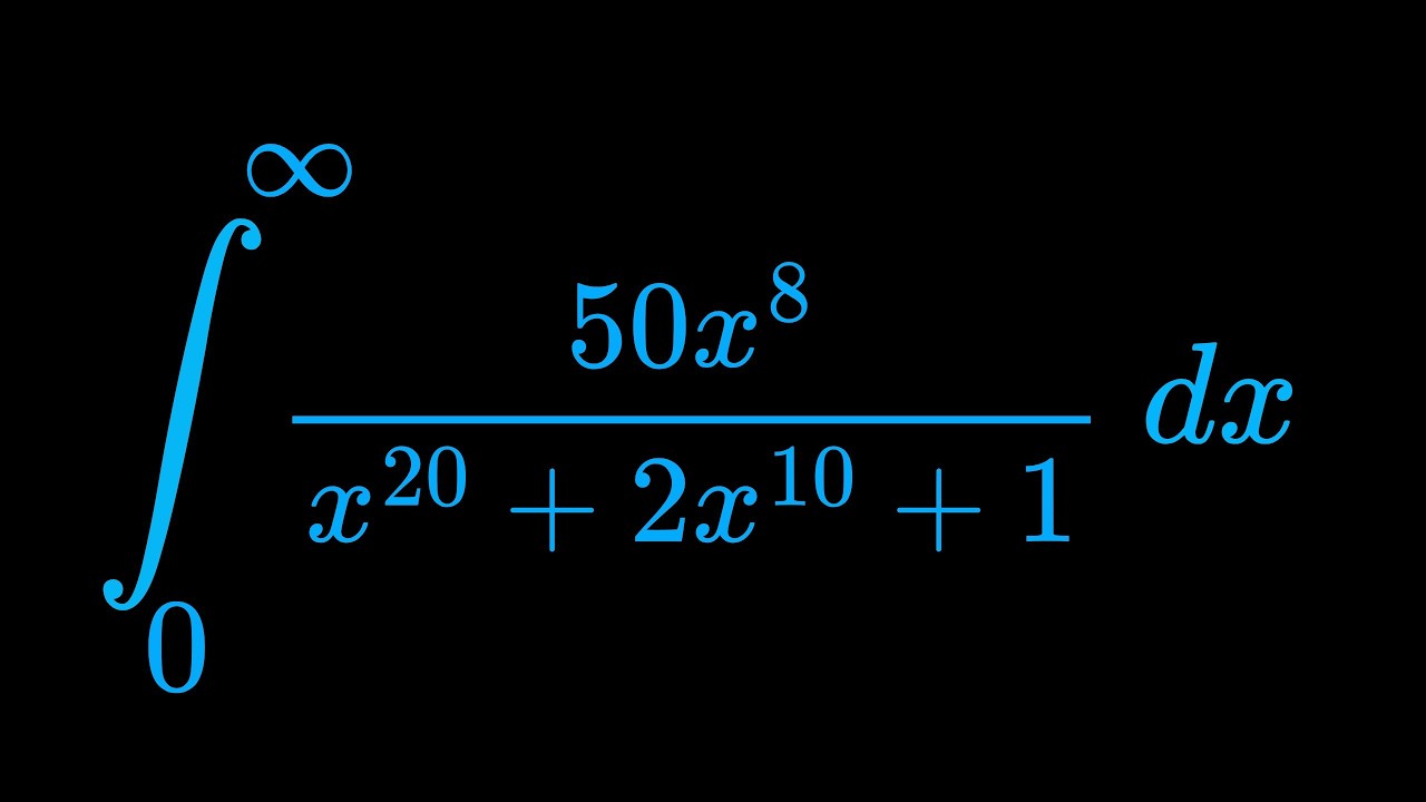 Monster Integral of 50x^8/x^20+2x^10+1 dx from 0 to infinity