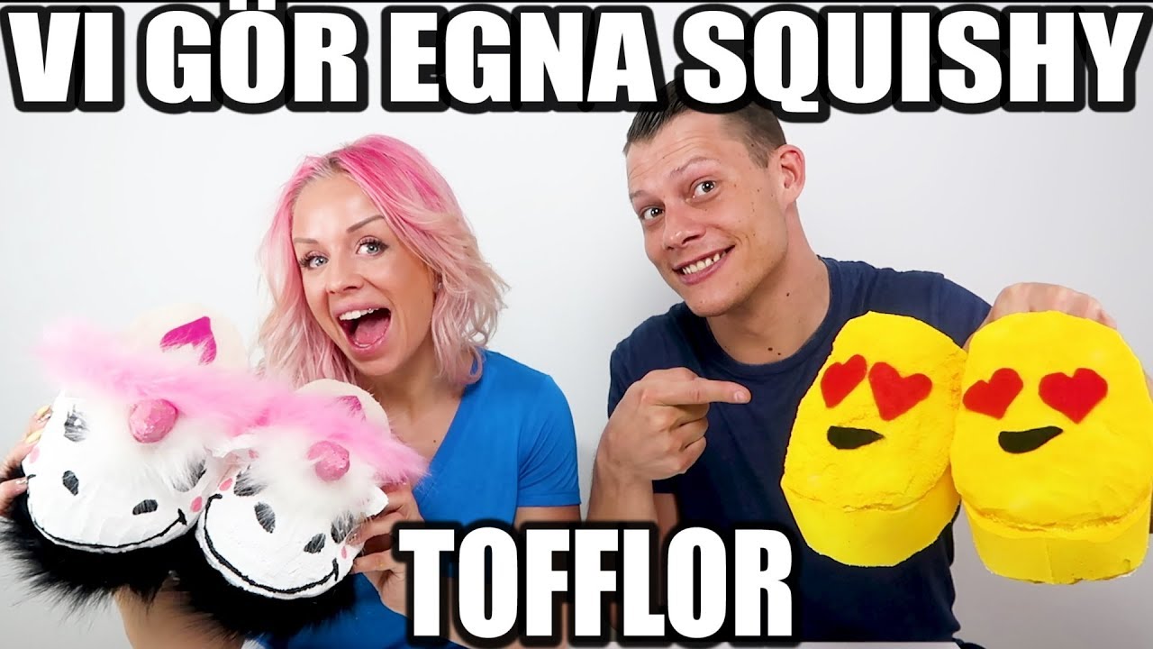 VI GÖR EGNA SQUISHY TOFFLOR *SMILEY OCH UNICORN*