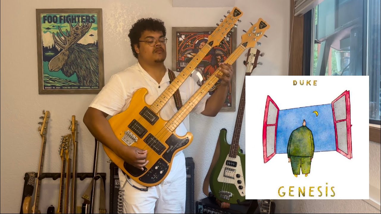 Genesis - Behind The Lines {Bass Cover} with 1978 Shergold Custom Doubleneck Bass