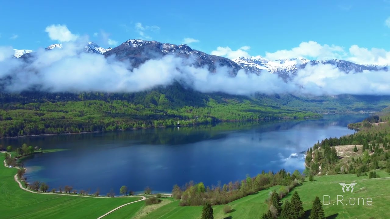 Bohinjsko jezero drone clip 4k