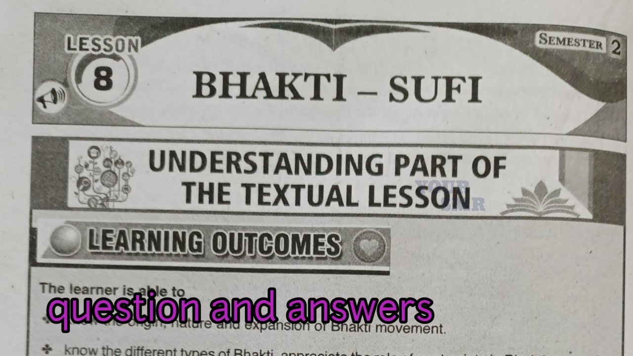 7th class social studies 8th lesson bhakti Sufi question and answers new syllabus material