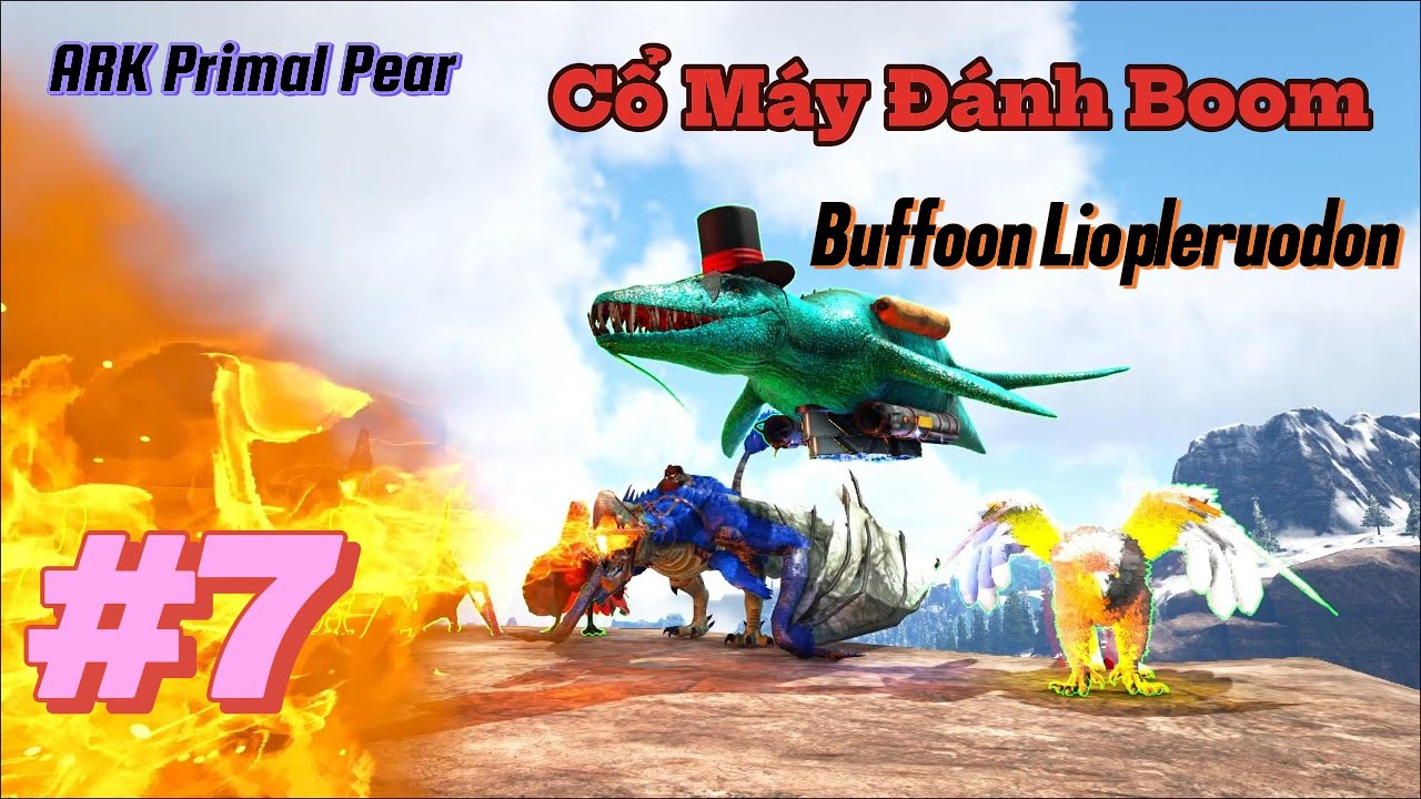 ARK Primal Pear – Tập 7 | Sức Mạnh Khủng Khiếp Cổ Máy Đánh Boom Buffoon Liopleurodon – Alien 404