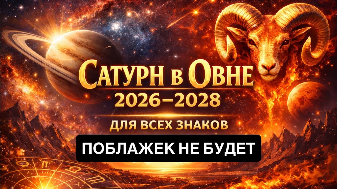 САТУРН В ОВНЕ 2026 -2028 🪐 ♈ ДЛЯ ВСЕХ ЗНАКОВ ЧАСТЬ 1 начало новой эры,что принесёт каждому знаку