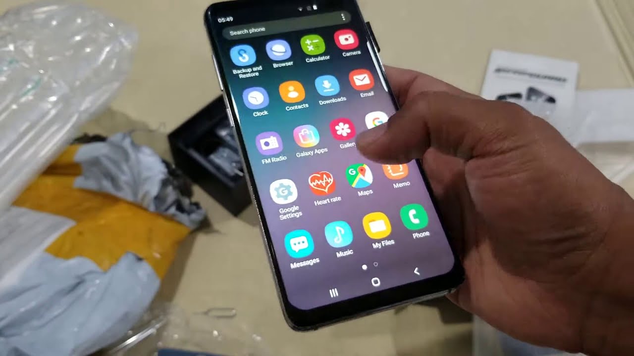 $90 Samsung Galaxy S10+ Clone unboxing: Goophone, Fake Finger print sensor