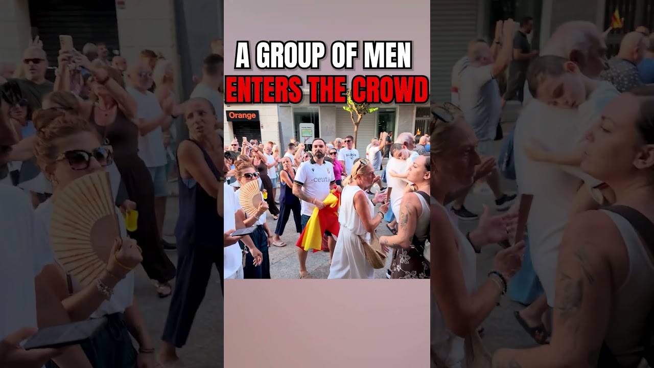 TENSION RISES AS GROUP ENTERS CEUTA CROWD 🇪🇸
