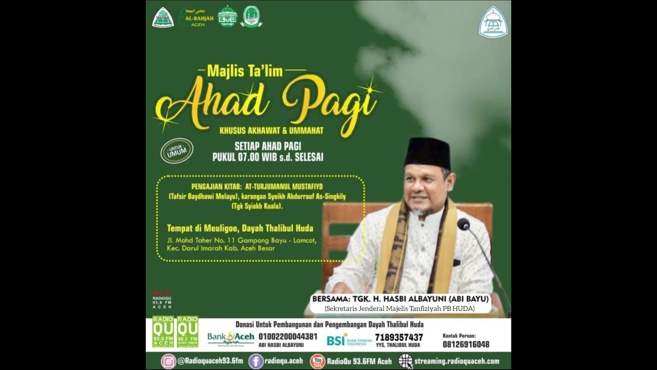 🔴 LIVE Pengajian Ahad Pagi bersama Abi Hasbi Albayuni ||13 sya'ban 1447 H / 01 Februari 2026 M
