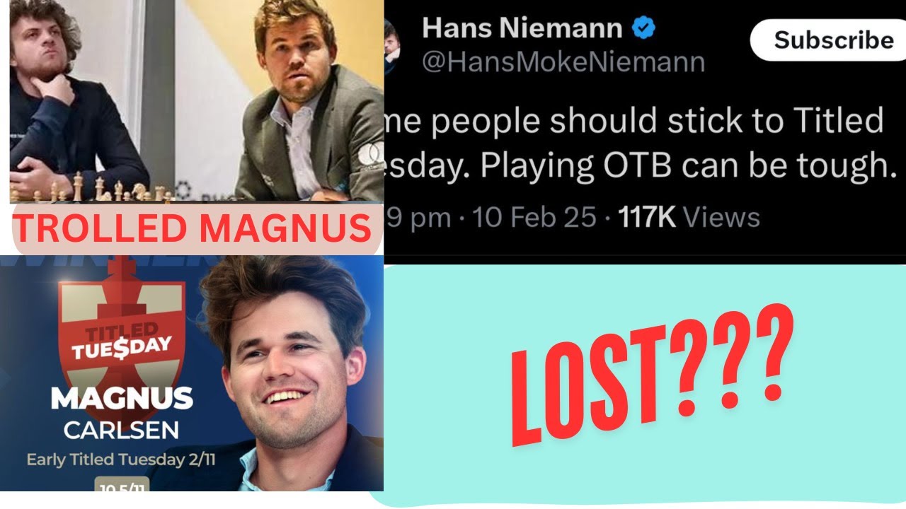 ♟️ Magnus Loses to Keymer, Then DESTROYS Title Tuesday – Hans Niemann Reacts!♟️
