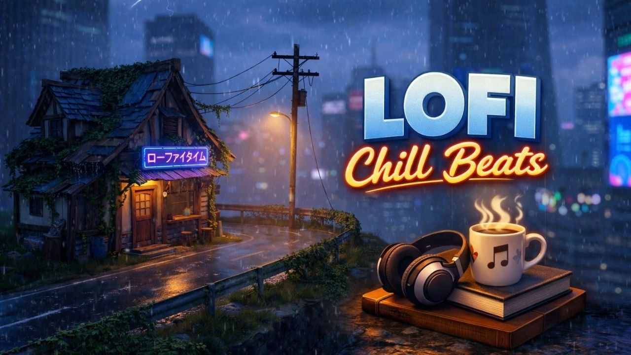 Neon City Rain 🌃  Deep Focus Lofi for Midnight Sessions